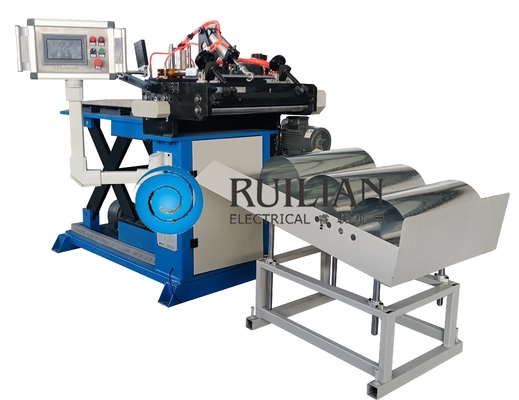 Σειρά 100mm αυτόματη στρογγυλεύοντας μηχανή 2KVA κύκλων αεραγωγών κυλώντας μηχανών αγωγών
